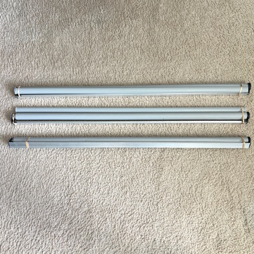 Forest River RV Roller Window Shades - Gray - Dual-Roller Shade Pkg of 3